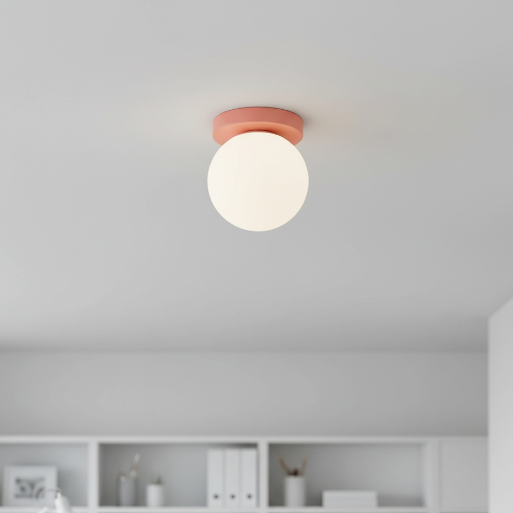 Nordic Minimalist Light Fixture - Frosted Glass Globe Wall Sconce or Ceiling Mount 8