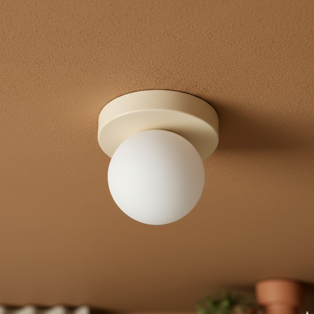 Nordic Minimalist Light Fixture - Frosted Glass Globe Wall Sconce or Ceiling Mount 9