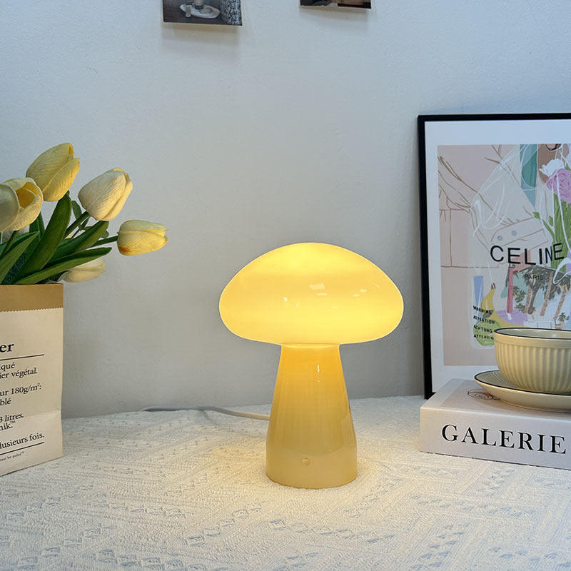 Nordic Mushroom Glass USB Table Lamp - Compact LED for Bedroom & Living Room 10