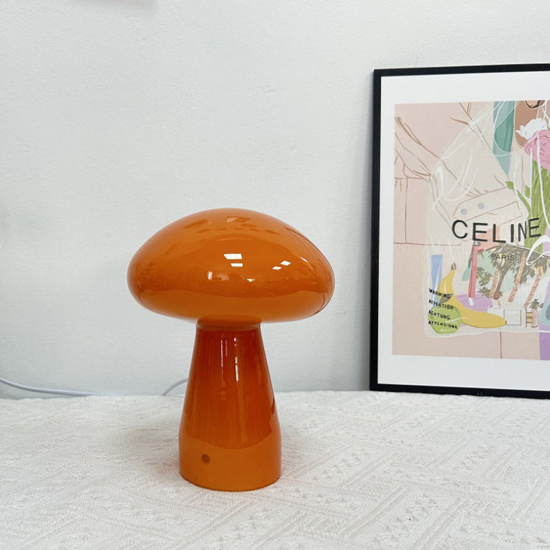 Nordic Mushroom Glass USB Table Lamp - Compact LED for Bedroom & Living Room 4