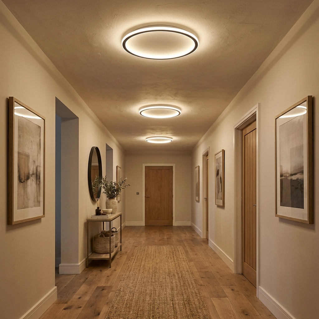 Nordic Round Ring Flush Mount Ceiling Light - Elegant LED Illumination 2