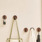 Nordic Walnut Wood Wall Hook - Stylish Coat Hooks and Key Holder for Wall 8