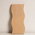 Nordic Wave Wood Tray - Elegant Serving and Display with Rippled Design 0
