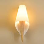 Nordic Wood and Glass Wall Sconce - Stylish 1-Light Fixture for Bedroom 2