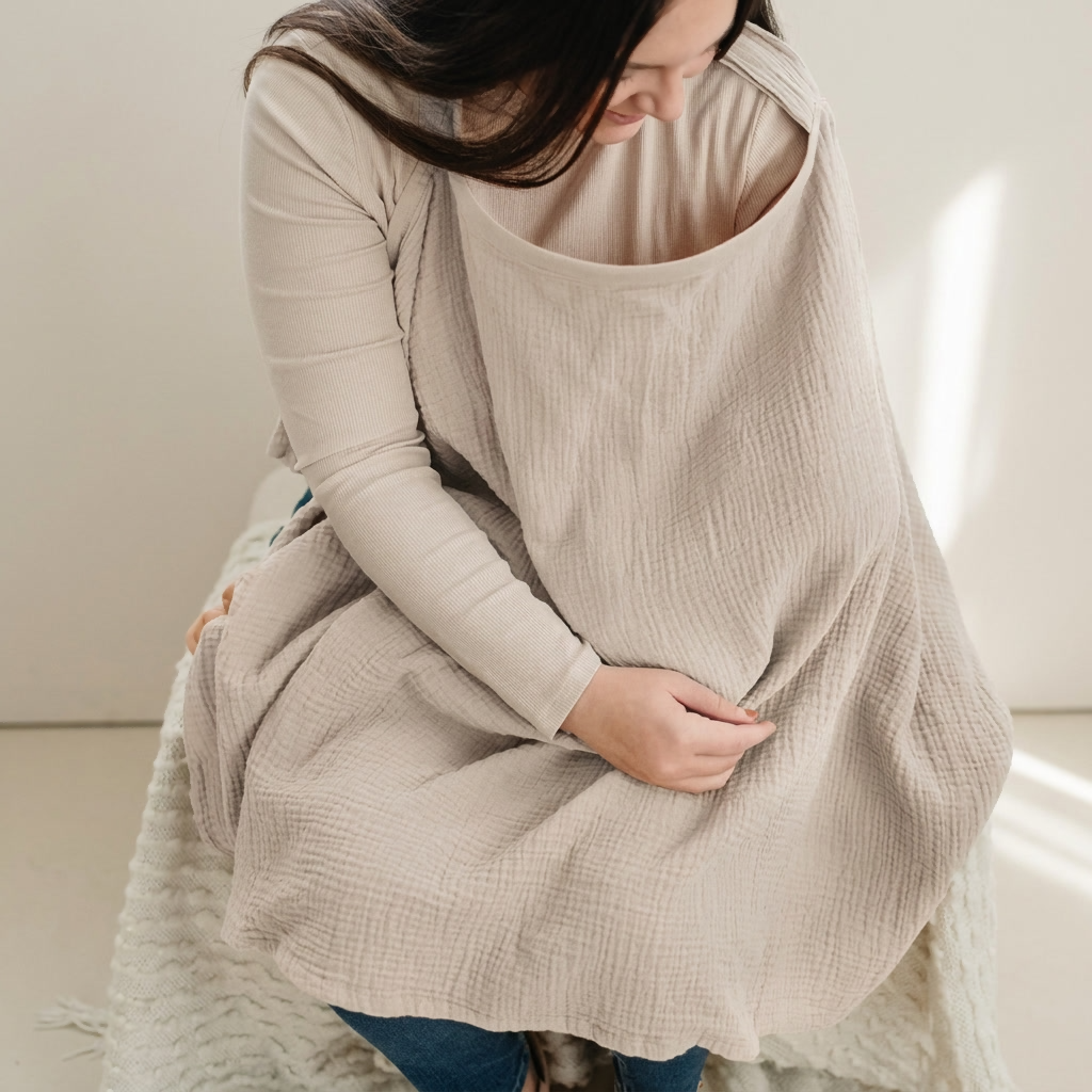 Nursing Cover with Adjustable Neck Strap Breathable Full Coverage