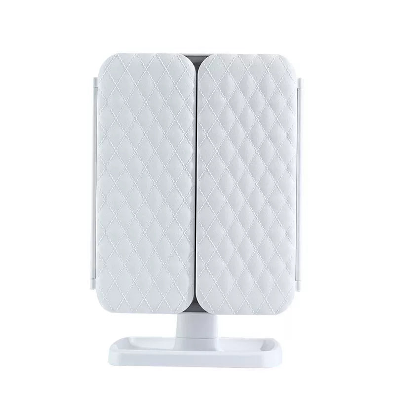 Foldable Makeup Mirror with Touch Light – Portable Vanity Mirror with Rotating Design and Storage Case 4