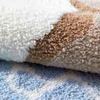 Ocean Waves Microfiber Bath Mat – Soft High-Pile Non-Slip Bathroom Mat with Anti-Slip Backing – Machine Washable and Quick Drying 4