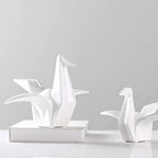 Origami Ceramic Bird Sculpture - Elegant Home Decor for Stylish Rooms 4
