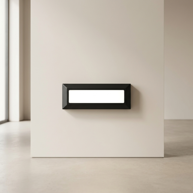 Outdoor Light Rectangular LED Metal Acrylic Hardwired