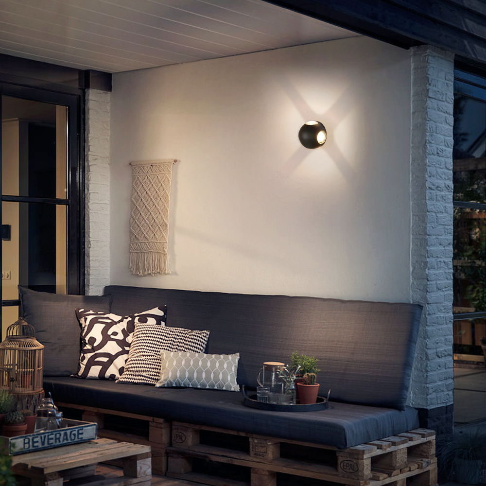 Outdoor Wall Lamp - Durable IP65 Waterproof Black Metal Design 0
