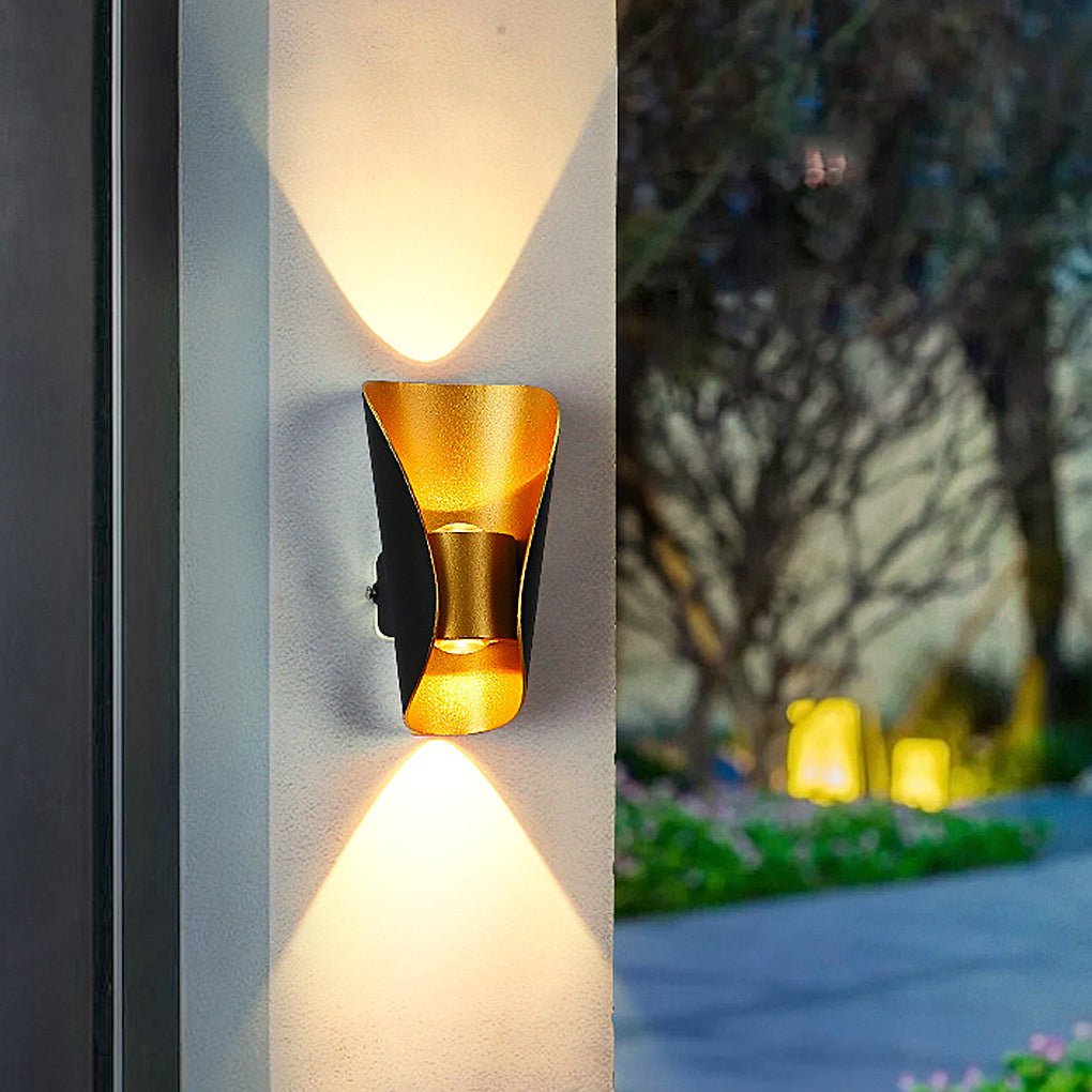 Outdoor Wall Light - Waterproof Up Down Sconce with 3000K Warm Glow 3