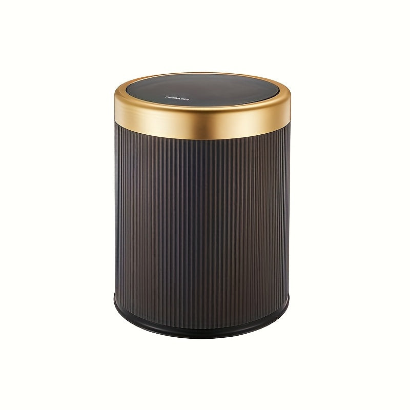 Oval Kitchen Trash Can - Elegant Design with Press-Top Lid 7