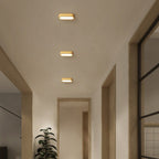 Oval Wood Grain LED Flush Mount Ceiling Light - 8W, 800 Lumens, Minimalist 0