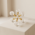 Paperweight Glass Metal Bubble Glass Star Design Gold Decorative Desk Ornament 00