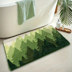 Patterned Microfiber Bath Mat - Soft, Absorbent & Non-Slip Design 1
