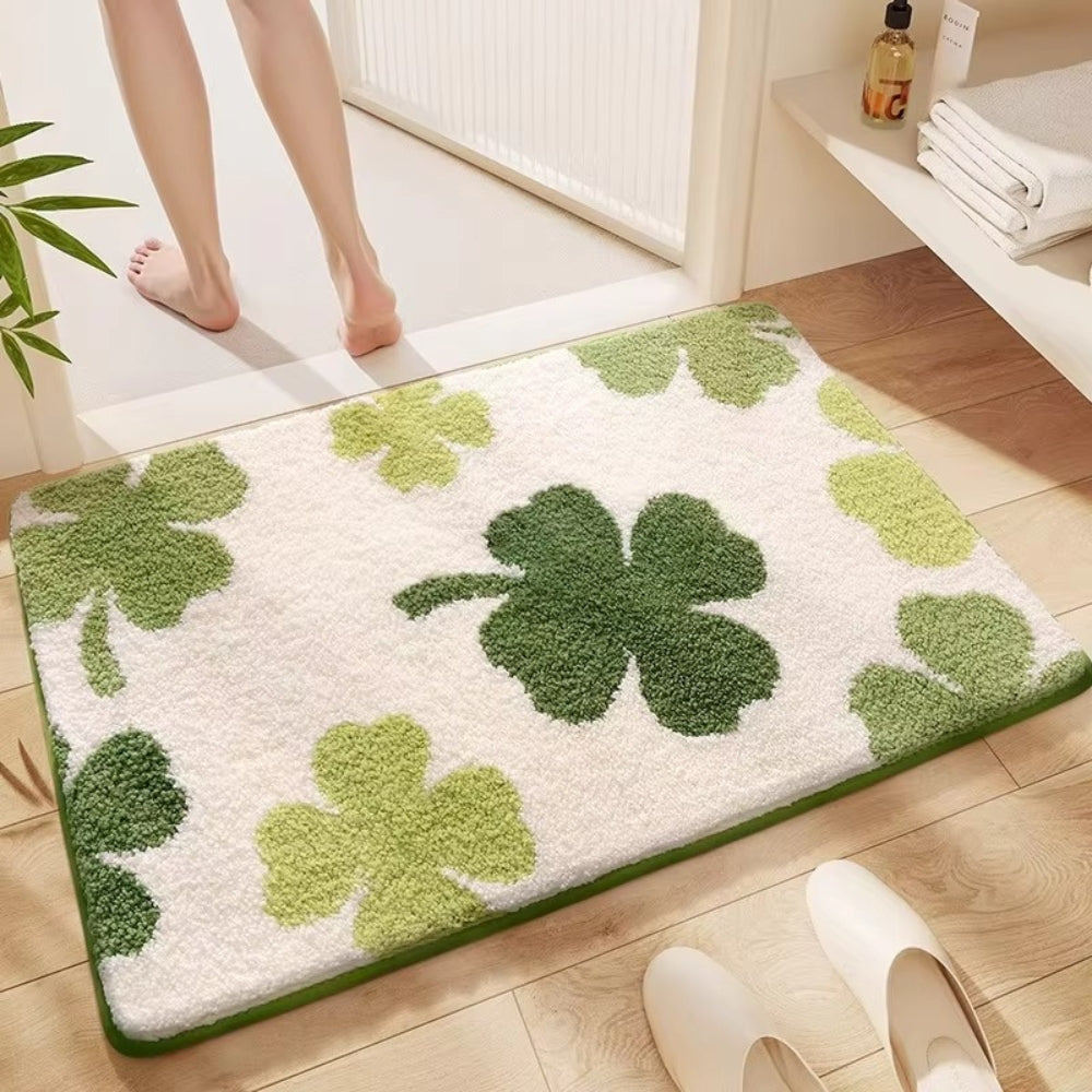 Patterned Microfiber Bath Mat - Soft, Absorbent & Non-Slip Design 2