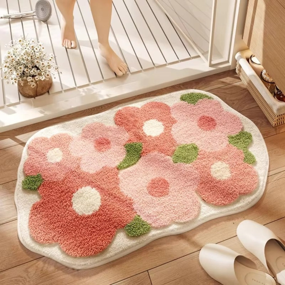 Patterned Microfiber Bath Mat - Soft, Absorbent & Non-Slip Design 3