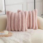 Pillow Covers Faux Fur Pink Sofa Pillow Covers Set of 2 3