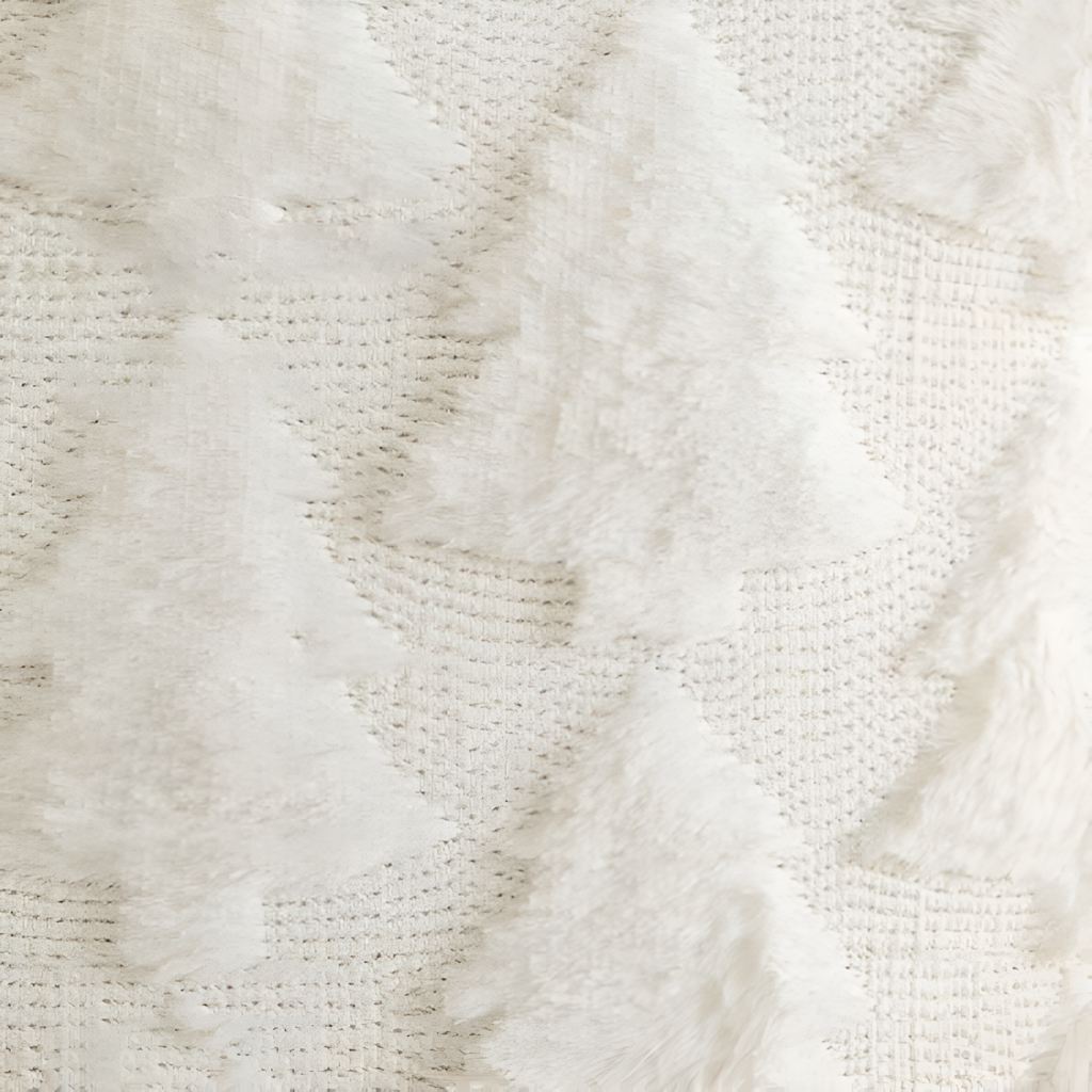Close-up of textured white fabric