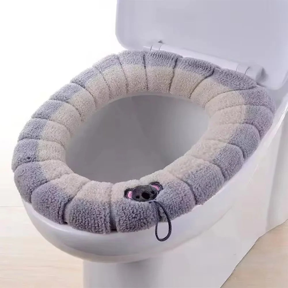 Plush Toilet Seat Cover Mat – Soft, Washable, Universal Fit for Winter Comfort and Warmth 4