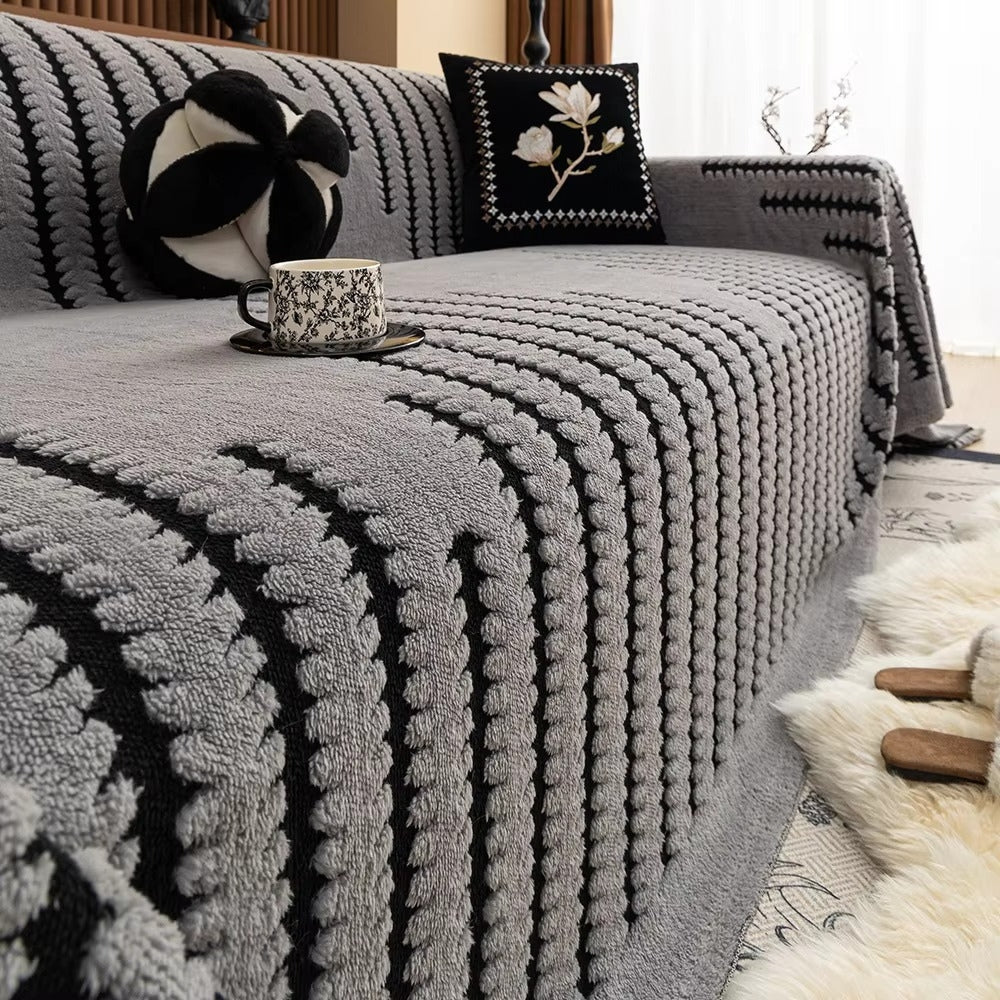 Plush Tufted Sofa Cover - Cozy, Vintage Design & Non-Slip Fit 4
