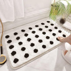 Polka Dot Bath Mat - Soft Microfiber, Quick-Dry & Non-Slip Design 0