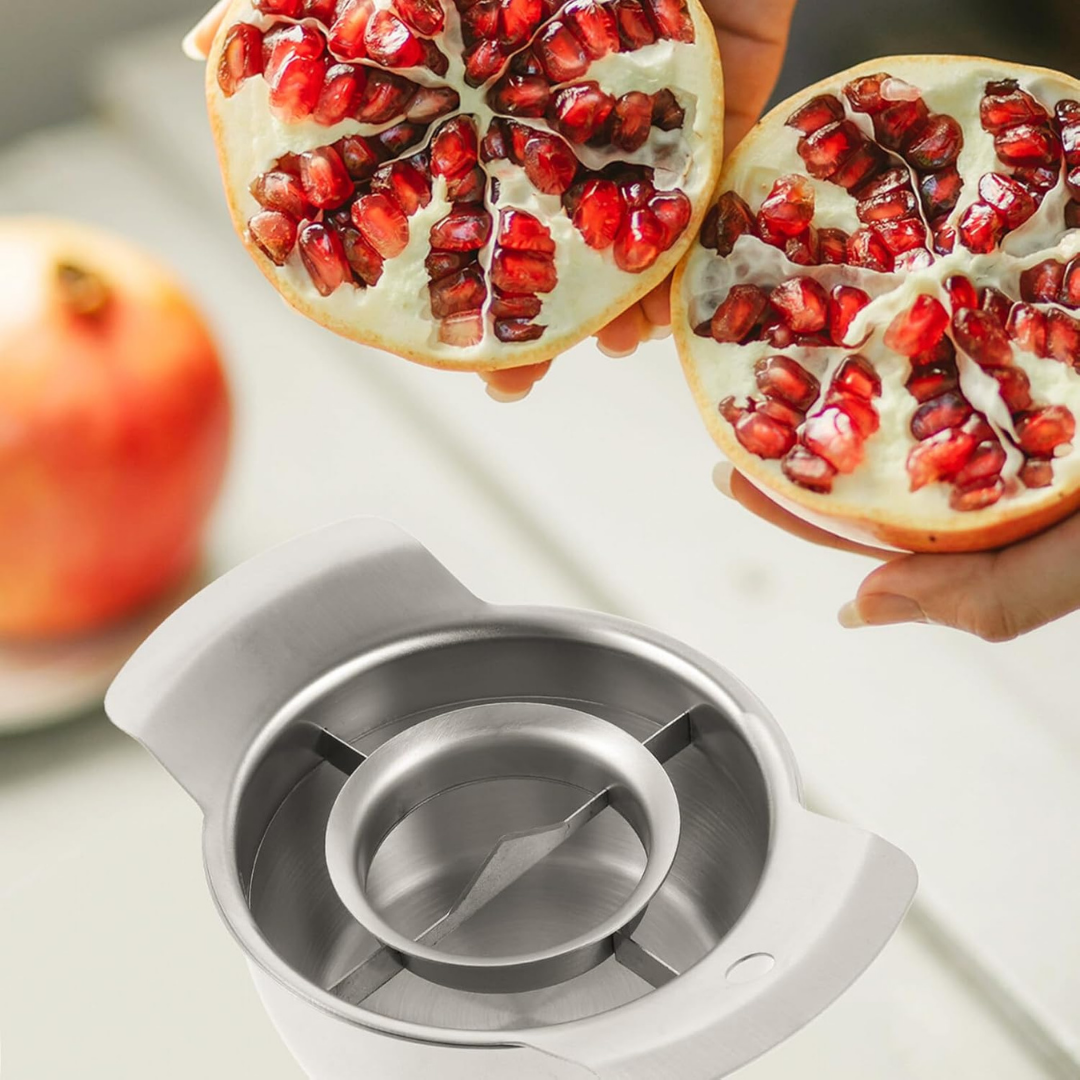 Pomegranate Corer - Stainless Steel Efficient Seed Remover with Tray 1