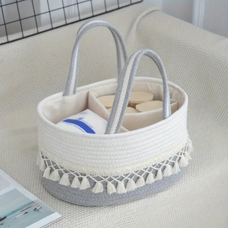 Portable Baby Caddy Multi Compartment Fabric Organizer 03