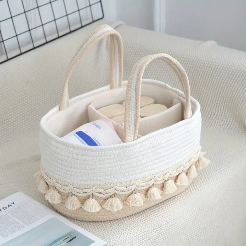 Portable Baby Caddy Multi Compartment Fabric Organizer 04