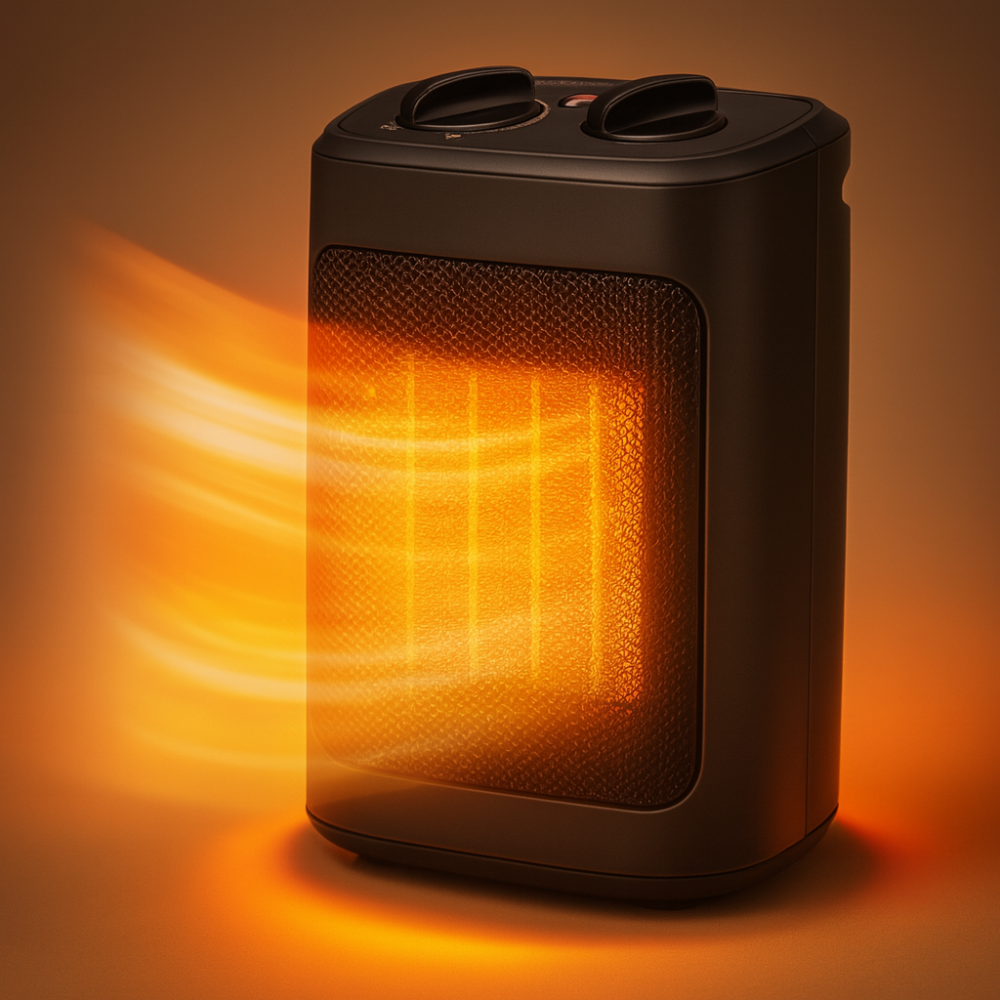 Portable Electric Space Heater - Rapid Heating & Safety Features 0