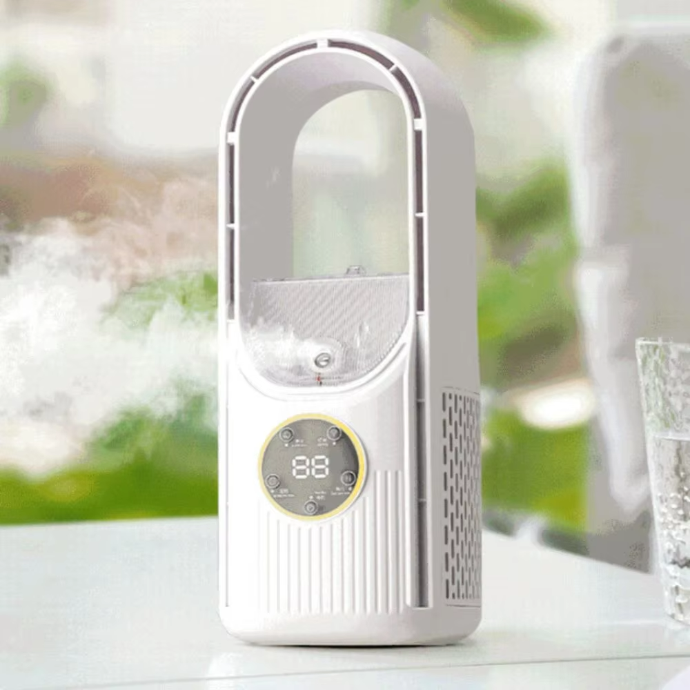 6-Speed Bladeless Air Cooler, USB Powered, 100ml Humidifying Tank 1