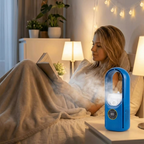 Bladeless Air Circulation Fan UV Purifier USB Powered 6 Speed Desktop Design
