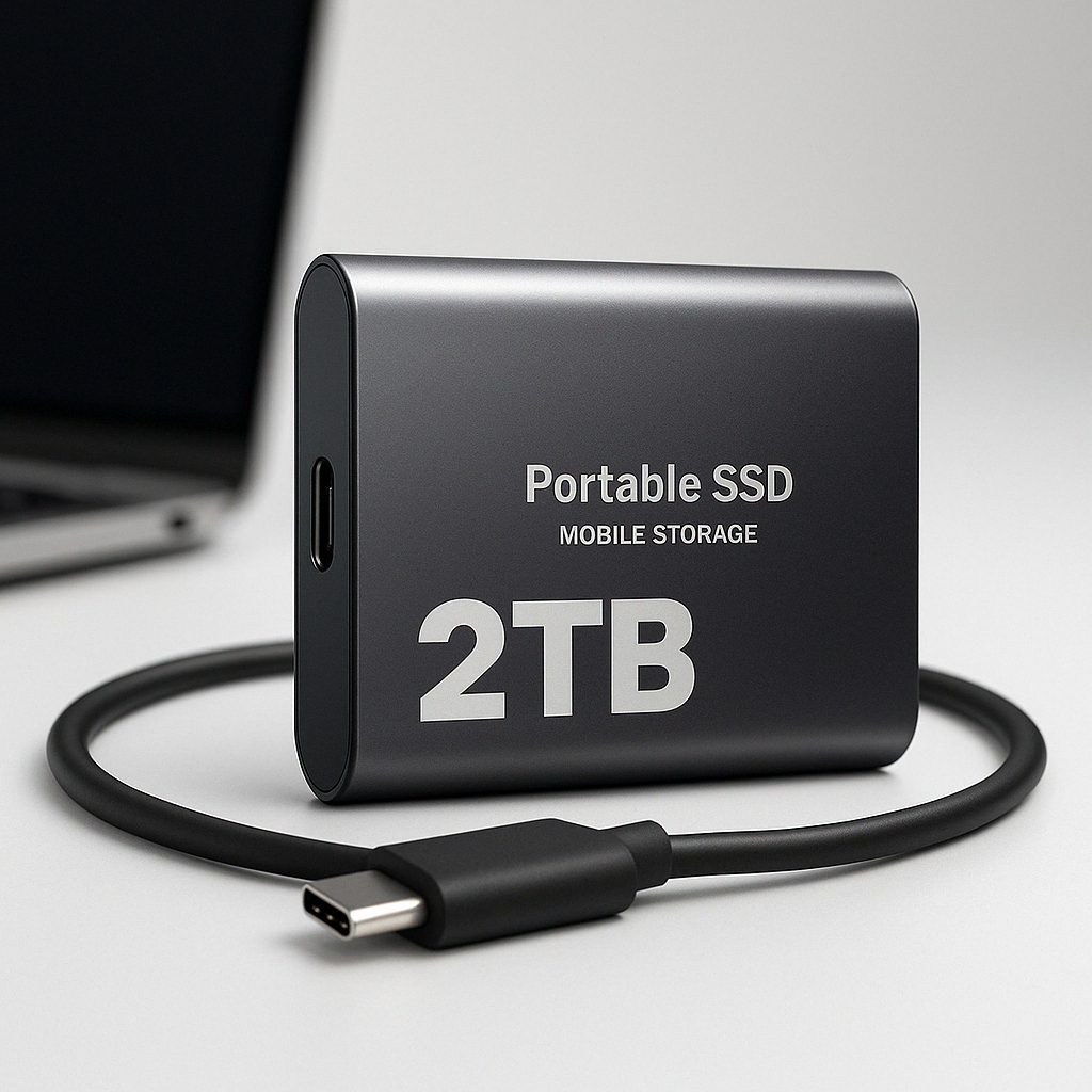 Portable External SSD - Fast Data Transfer, Durable & Lightweight Design 0