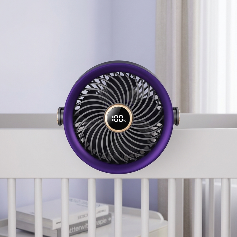 Portable Fan Rechargeable 4000mAh USB Type C Adjustable Speed LED Display