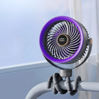 Portable Fan Rechargeable 4000mAh USB Type C Adjustable Speed LED Display