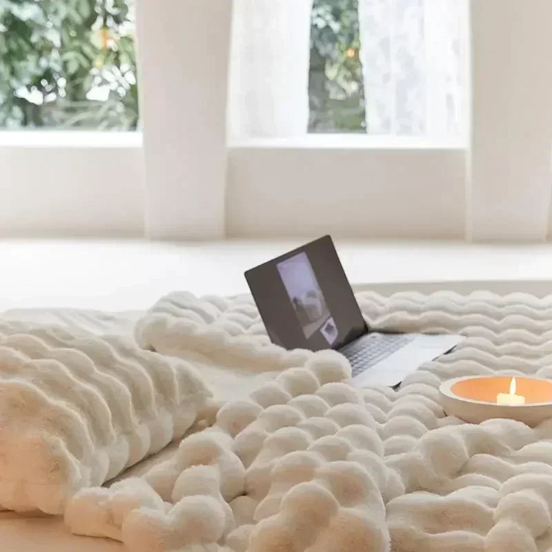Portable Tuscan Faux Fur Blanket, Anti-Pilling Travel Throw-Blanket-Homely Dreams-Homely Dreams