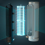 Portable Tower Fan, Bladeless Design, 360° Air Circulation, Battery Operated 5