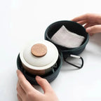 Portable Travel Tea Set - Elegant Teapot and Tea Cup Set for On-the-Go 2