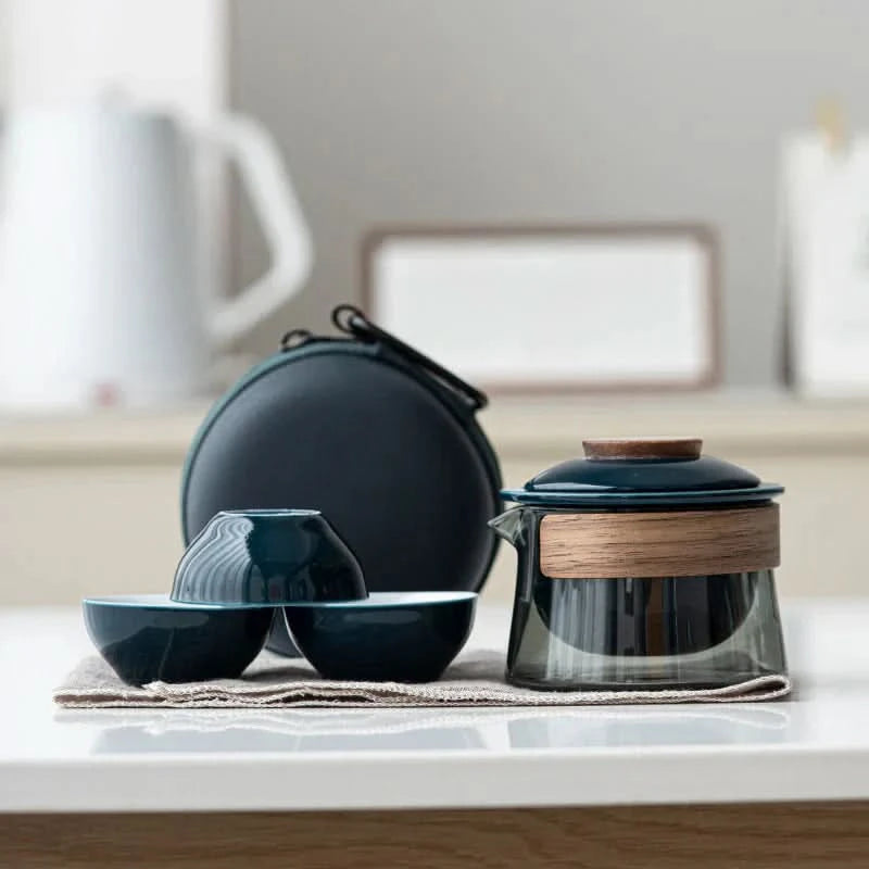 Portable Travel Tea Set - Elegant Teapot and Tea Cup Set for On-the-Go 5