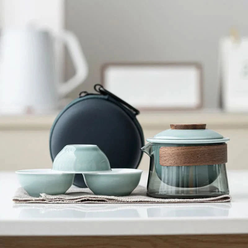 Portable Travel Tea Set - Elegant Teapot and Tea Cup Set for On-the-Go 7