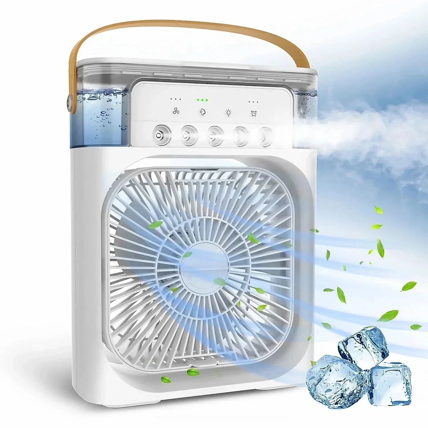 Portable USB Air Cooling Fan - Compact, Dual Functionality & Quiet Operation 0