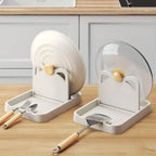 Pot Lid and Utensil Drip Holder - Space-Saving Kitchen Organizer 1