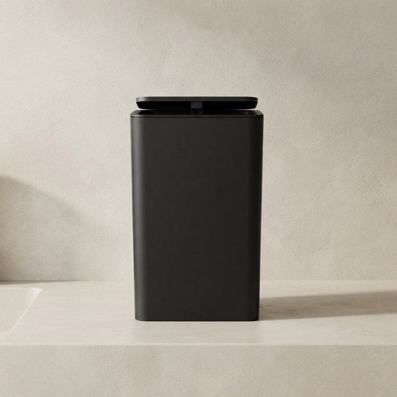 Press Top Trash Can Slim Compact Design & Odor-Resistant Design 01