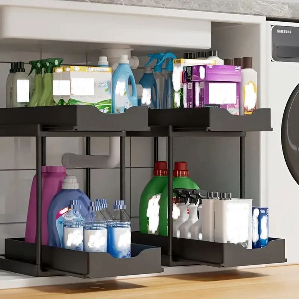 Pull-Out Sliding Rack Organizer - Efficient Kitchen & Pantry Organization 2