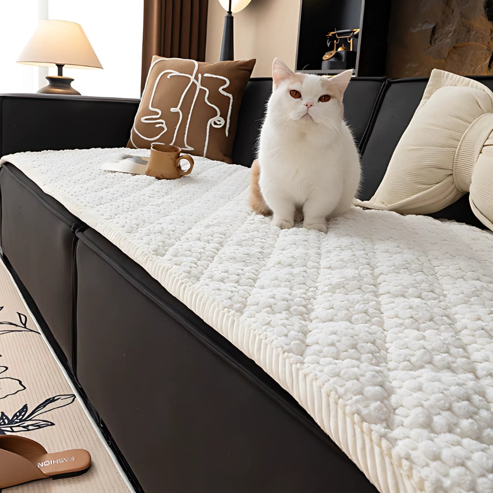 Quilted Sofa Cover - Durable Pet-Resistant Couch Slipcover, Non-Slip 0