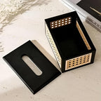 Rattan Tissue Box Cover - Elegant Wood Design for Stylish Organization 5