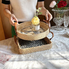 Rattan Tray - Eco-Friendly, Handcrafted Rustic Storage Solution 1
