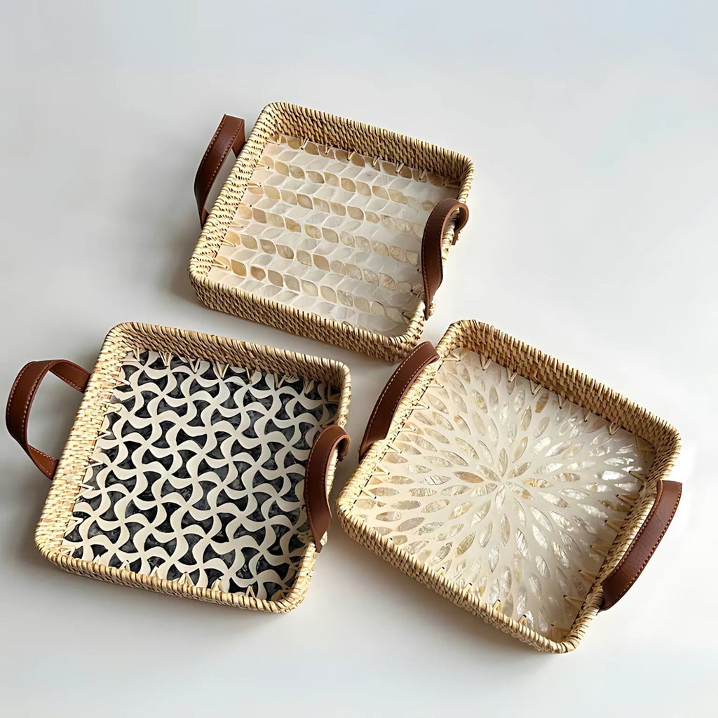Rattan Tray - Eco-Friendly, Handcrafted Rustic Storage Solution 2