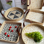 Rattan Tray - Eco-Friendly, Handcrafted Rustic Storage Solution 3