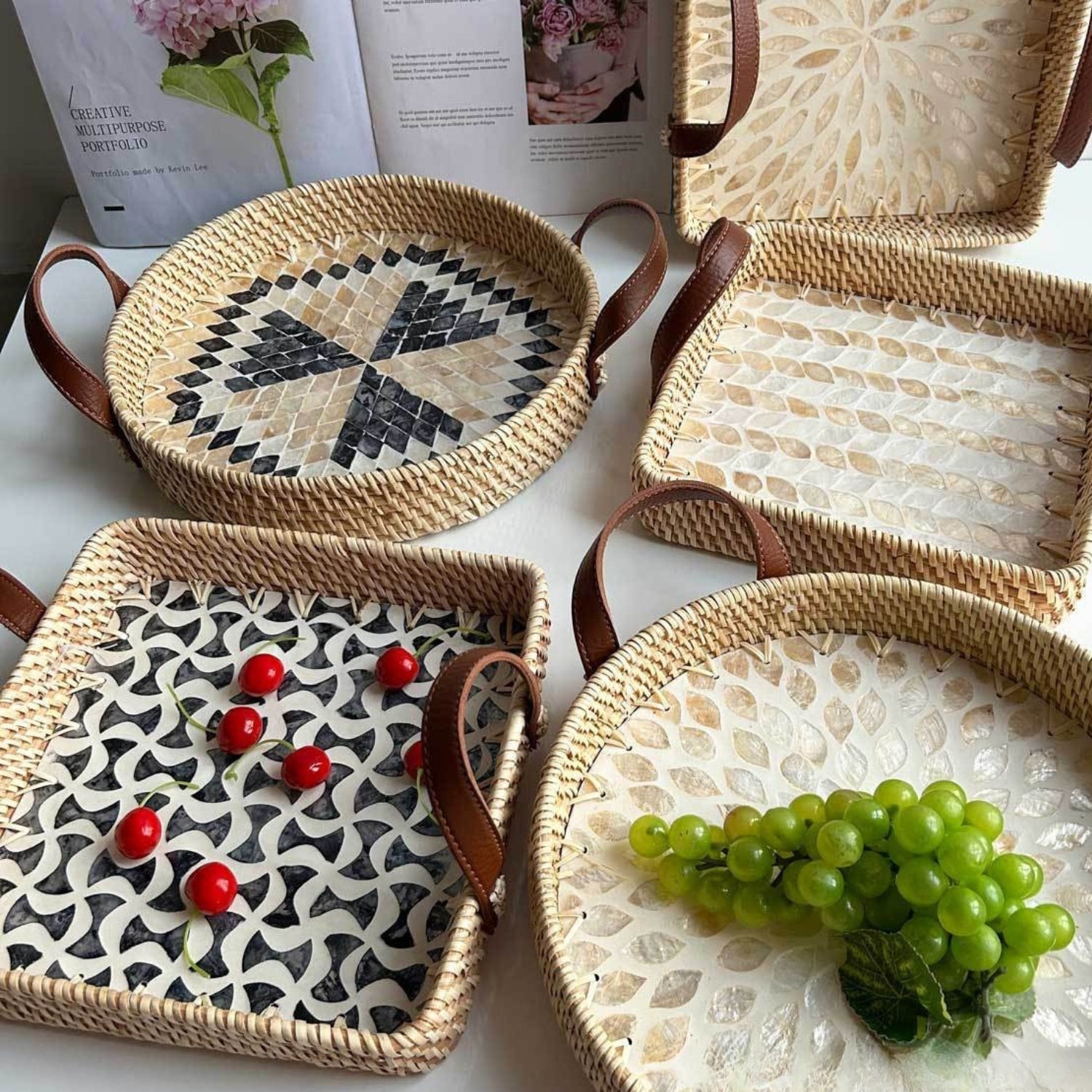 Rattan Tray - Eco-Friendly, Handcrafted Rustic Storage Solution 3